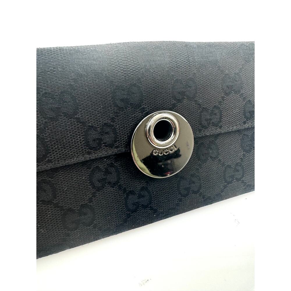 Gucci Black Nylon Canvas Tom Ford Era Monogram Continental Long Wallet - Picture 3 of 8
